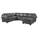 9267GY42LRC - (4)4-Piece Sectional with Right Chaise - Furniture Now (CA)