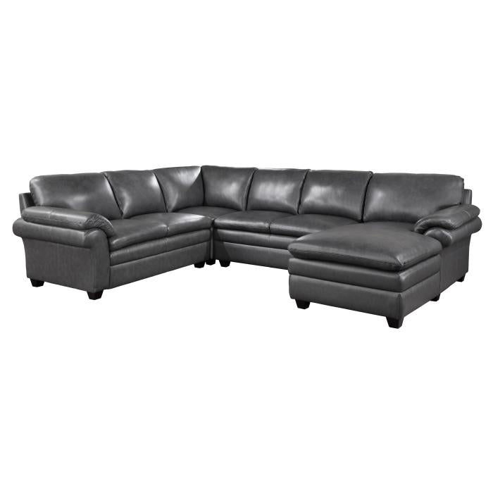 9267GY42LRC - (4)4-Piece Sectional with Right Chaise - Furniture Now (CA)