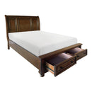 Cumberland (3)California King Sleigh Platform Bed with Footboard Storage - Furniture Now (CA)