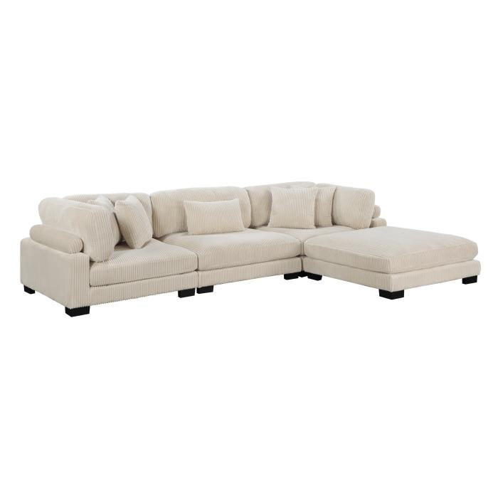 8555BE4OT - (4)4-Piece Modular Sectional with Ottoman - Furniture Now (CA)