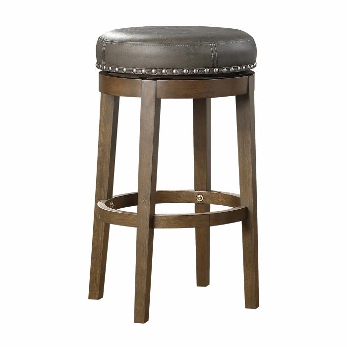 5681GRY-29 - Round Swivel Pub Height Stool, Gray - Furniture Now (CA)