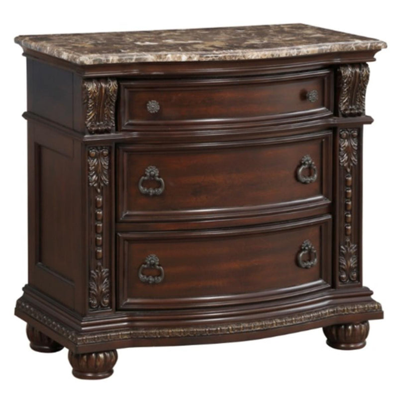 Cavalier Nightstand in Dark Cherry 1757-4 - Furniture Now (CA)