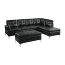 8378BLK3 - (3)3-Piece Sectional with Right Chaise and Ottoman - Furniture Now (CA)