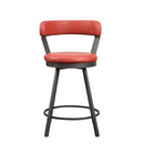 5566-24RD - Swivel Counter Height Chair, Red - Furniture Now (CA)