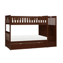 B2013SBDC-1T - (5) Twin/Twin Step Bunk Bed with Storage Boxes - Furniture Now (CA)