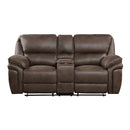 8517BRW-2 - Double Reclining Love Seat with Center Console - Furniture Now (CA)
