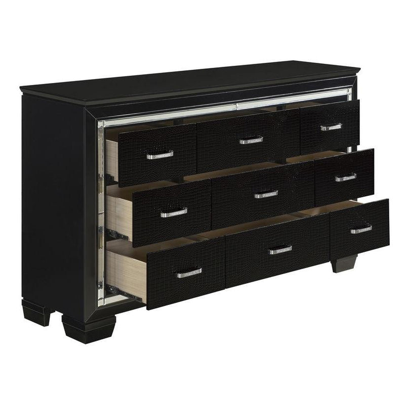 Allura Dresser in Black 1916BK-5 - Furniture Now (CA)
