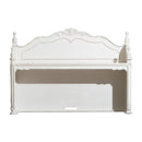 Cinderella Writing Desk and Hutch in Antique White with Grey Rub-Through