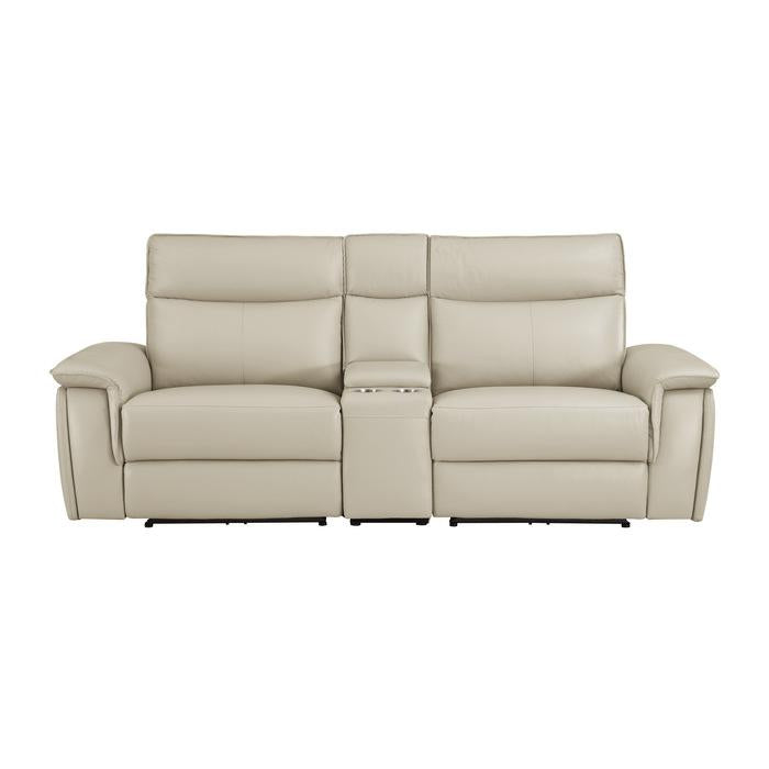 8259RFTP-2CNPWH - (3)Power Double Reclining Love Seat with Center Console and Power Headrests - Furniture Now (CA)