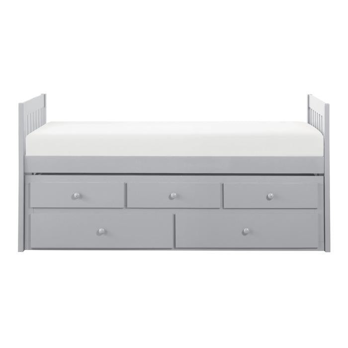 Orion Twin/Twin Trundle Bed w/ 2 Storage in Gray B2063PR-1