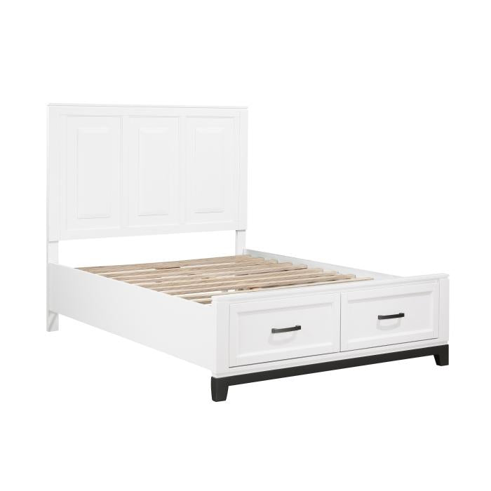 1450WHF-1-Youth (3) Full Platform Bed with Footboard Storage - Furniture Now (CA)