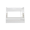 Galen Twin/Full Bunk Bed w/ Twin Trundle in White B2053TFW-1R