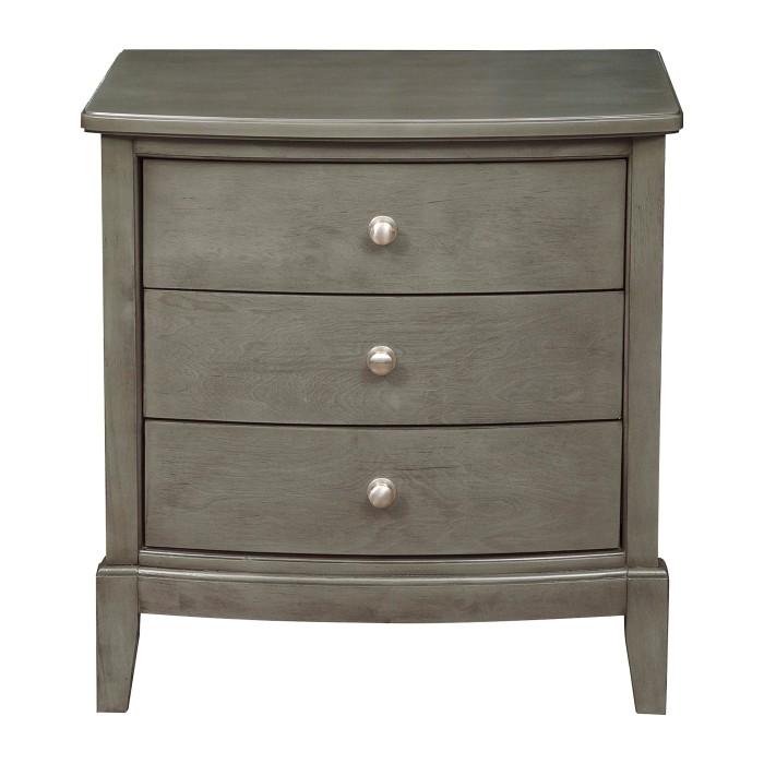 Cotterill 3 Drawer Nightstand in Gray 1730GY-4 - Furniture Now (CA)