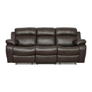 Marille Double Reclining Sofa in Brown