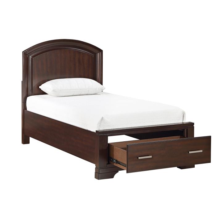1520CHT-1-Youth (3) Twin Platform Bed with Footboard Storage - Furniture Now (CA)