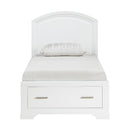 1520WHT-1-Youth (3) Twin Platform Bed with Footboard Storage - Furniture Now (CA)