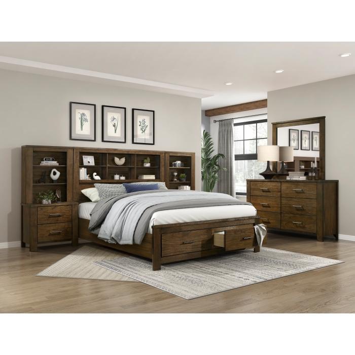1592K-1CK-Bedroom (3) California King Platform Bed with Footboard Storage - Furniture Now (CA)