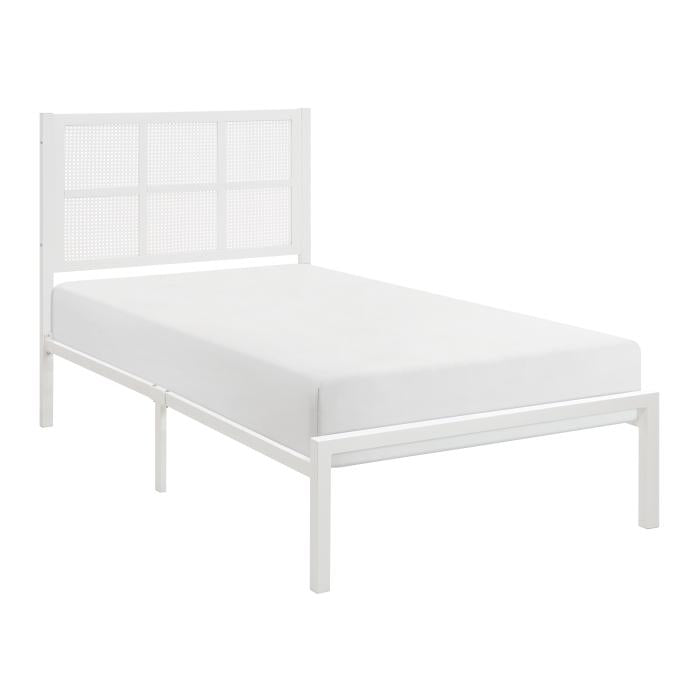 1635WHT-1-Youth Twin Platform Bed - Furniture Now (CA)