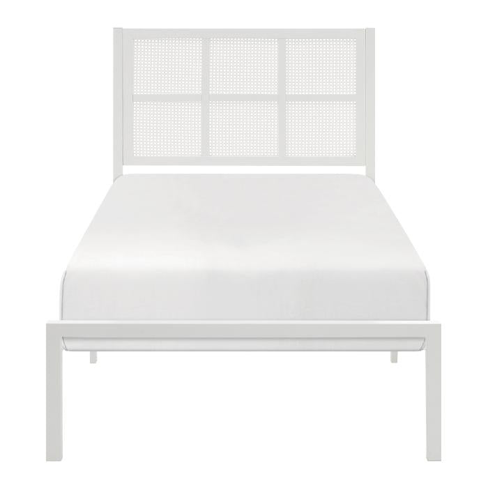 1635WHT-1-Youth Twin Platform Bed - Furniture Now (CA)