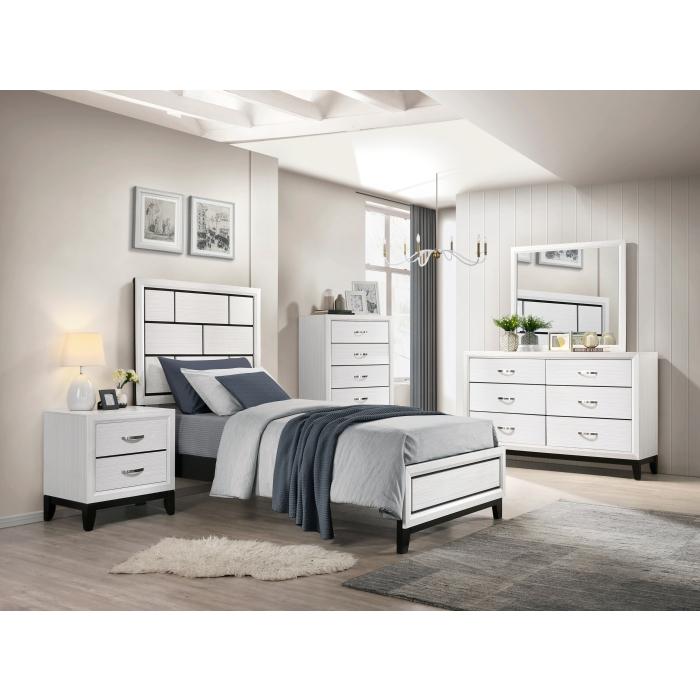 1645WHT-1-Youth (2) Twin Bed - Furniture Now (CA)