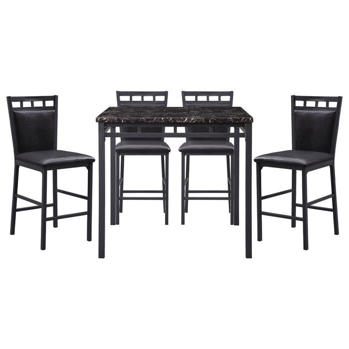 5275-36 - 5-Piece Pack Counter Height Set, Faux Marble Top - Furniture Now (CA)