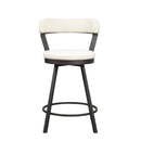 5566-24WT - Swivel Counter Height Chair, White - Furniture Now (CA)