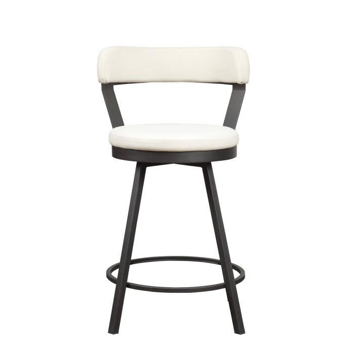 5566-24WT - Swivel Counter Height Chair, White - Furniture Now (CA)