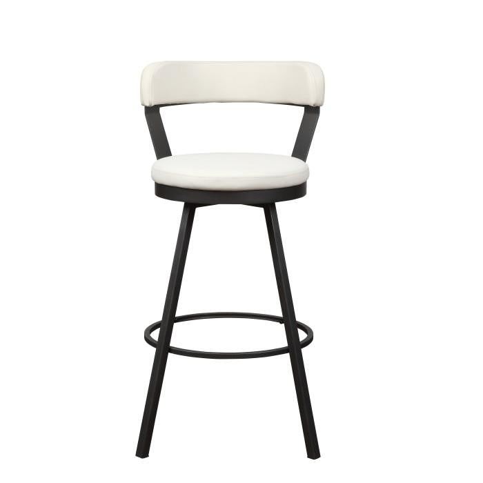 5566-29WT - Swivel Pub Height Chair, White - Furniture Now (CA)