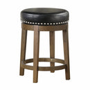 5681BLK-24 - Round Swivel Counter Height Stool, Black - Furniture Now (CA)
