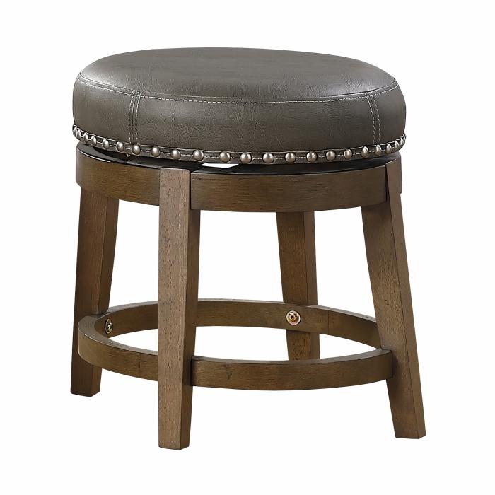 5681GRY-18 - Round Swivel Stool, Gray - Furniture Now (CA)