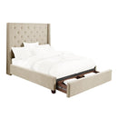 5877BE-1DW - (3)Queen Platform Bed with Storage Footboard - Furniture Now (CA)
