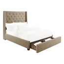 5877BR-1DW - (3)Queen Platform Bed with Storage Footboard - Furniture Now (CA)