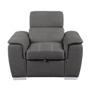 8228GY-1 - Chair with Pull-out Ottoman - Furniture Now (CA)