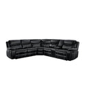 8230BLKSC - (3)3-Piece Sectional with Right Console - Furniture Now (CA)