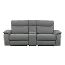 8259DG-2CNPWH - (3)Power Double Reclining Love Seat with Center Console and Power Headrests - Furniture Now (CA)