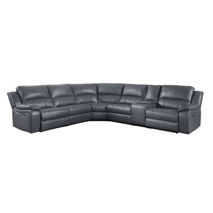 8260GY6PW - (6)6-Piece Modular Power Reclining Sectional - Furniture Now (CA)