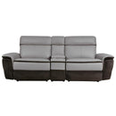 8318-2CNPW - (3)Power Double Reclining Love Seat with Center Console - Furniture Now (CA)
