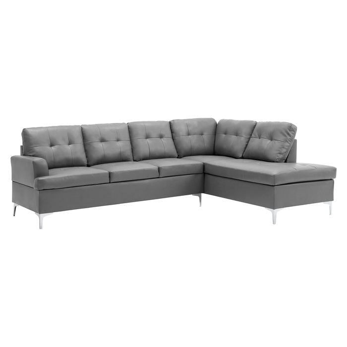 8378GRY - (2)2-Piece Sectional with Right Chaise - Furniture Now (CA)