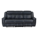 8516BU-3 - Double Reclining Sofa with Center Drop-Down Cup Holders, Magazine bag, Receptacles and USB Ports - Furniture Now (CA)