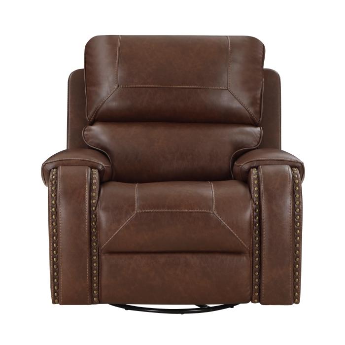 8549BRW-1 - Swivel Glider Reclining Chair - Furniture Now (CA)