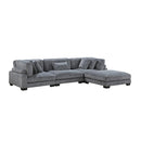 8555GY4OT - (4)4-Piece Modular Sectional with Ottoman - Furniture Now (CA)