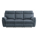 9301BUE-3 - Double Reclining Sofa with Center Drop-Down Cup Holders - Furniture Now (CA)