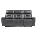 9446GY-3PW - Power Double Reclining Sofa with USB Ports - Furniture Now (CA)