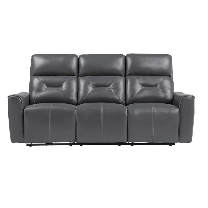 9446GY-3PW - Power Double Reclining Sofa with USB Ports - Furniture Now (CA)