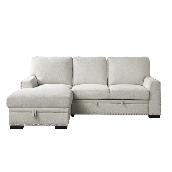 9468BE2LC2R - (2)2-Piece Sectional with Pull-out Bed and Left Chaise with Hidden Storage - Furniture Now (CA)