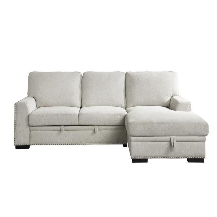 9468BE2RC2L - (2)2-Piece Sectional with Pull-out Bed and Right Chaise with Hidden Storage - Furniture Now (CA)