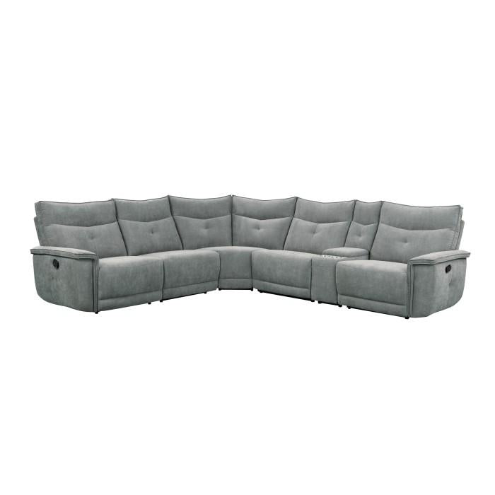 9509DG6LRRR - (6)6-Piece Modular Reclining Sectional - Furniture Now (CA)