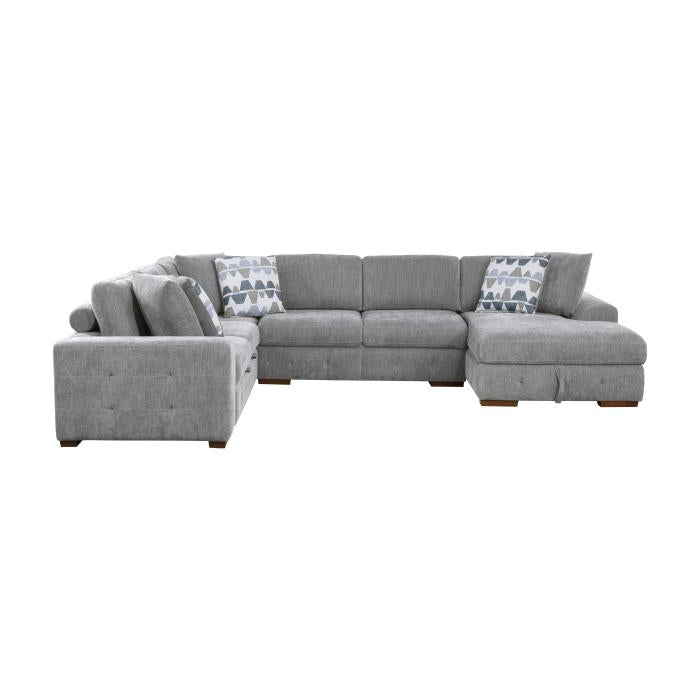 9624GY42LRC - (4)4-Piece Sectional with Right Chaise - Furniture Now (CA)