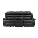 9628BLK-3PW - Power Double Reclining Sofa - Furniture Now (CA)