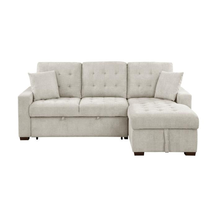 9816SN2LLRC - (2)2-Piece Sectional with Right Chaise, Pull-out Bed and Hidden Storage - Furniture Now (CA)